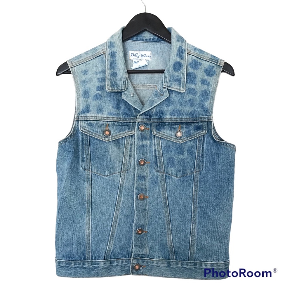 Vintage Billy Blues Denim Vest | Leopard Spots